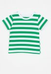 PoP Candy Striped Crew Neck Tee - Green & White