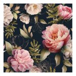Serviette - Peonies Composition Black 33X33CM