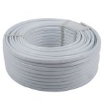 Cable Flat 2 Core+earth 1.5MM 100M White