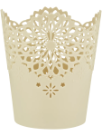 Cream Decorative Lace Planter - None None
