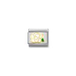 Composable Classic Link White Camelia In Gold