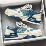 Men's Trendy Low Top Skate Shoes Comfy Non Slip Casual Sneakers For Men's Outdoor Jogging Walking Traveling