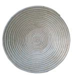 Rwandan Grass Basket Bowl - Black And Natural Chess - Large - 30 - 32 Cm Diameter