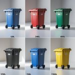 770 Liter Green Wheelie Bin - At A Discount