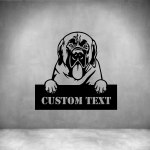 Mastiffs With Custom Text - 450MM Grey