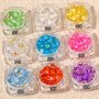 Mermaid Candy Colors Round Resin Crystal Beads 3D Aurora Iridescent Nail Art Rhinestones For DIY Or Nail Salon Flatback Acrylic Gemstones