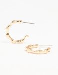 Goldair Gold Bamboo Hoops