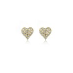 Georgini Sweetheart Sparkly Heart Studs - Gold
