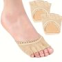 1 Pair Non-slip Half Socks With Toe Separation For Enhanced Foot Care - Perfect For High Heels Casual Shoes & Sandals