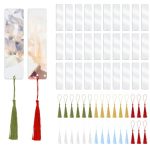 30 Pcs Acrylic Bookmark Blanks Clear Acrylic Diy Blank Bookmarks With 30 Multi-color Bookmark Tassels For Diy And Graduation Gif