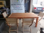 Tradewinds Table Outdoor Solid Wood And 4 Foldable Chairs R3500
