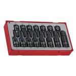 - 3 8 & 1 2 Drive Hex Impact Socket Set 15 Piece - TT9015HX