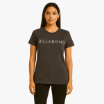 Billabong Womens Long Island Short Sleeve Tee Off Black - 10XL