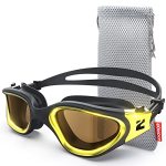 Zionor Swim Goggles G1 Ultra Photochromic Polarized Swimming Goggles For Men Women Adult Uv Protection Leakproof Easy Adjustable