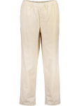 Cream Elasticated Waist Pants - S Natural
