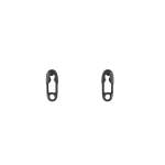 Solid Black Safety Pin Earrings