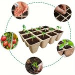 10PCS Sustainable Pulp Seedling Pots With 12 Holes - Lightweight Versatile For Indoor outdoor Use Perfect For Garden Tools & Law