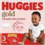 Huggies Jumbo Unisex Gold Disposable Nappies Size 3 2 X 76'S