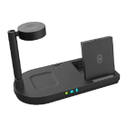 Ashcomonline 4 In 1 Fast Wireless Charging Dock Station 5 A Multiport Mobile Charger With Detachable Cable