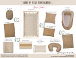 Cot Duvet Bedding Shades Of Beige Herringbone Set