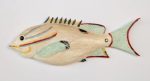 Fish Wall Decor Cream & Green 14X39CM