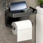1pc Toilet Tissue Box Wall Mounted Perforated Toilet Paper Drawer Kitchen Bathroom Washcloth Storage Box Tissue Holder Dual-purpose Storage Rack Toilet Manager Holder Bathroom