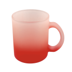 11OZ Red Frosted Glass Mug - Sublimation Express