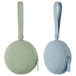 2 Pack Silicone Pacifier Holder Case Baby Pacifier Silicone Holder Pouch For Newborn Boys And Girls Portable Silicone Pacifier B