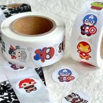 500PCS Superhero Sticker Piece - Cute Cartoon Spider-for Man Iron For Man Captain America - Ideal For Gifts Sealing & Office Use