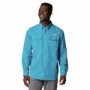 Men's Pfg Blood And Guts V Long Sleeve Shirt - L Blue Echo
