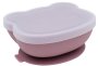 Silicone Suction Bowl With Lid - Dusty Rose
