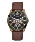 Guess Coffee Case Genuine Leather Watch
