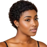 Brazilian Pixie Cut Wig-afro Curly Machine Made Glueless Wig