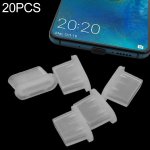 20 Pcs Silicone Anti-dust Plugs For Usb-c Type-c Port Transparent