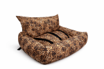 2-IN-1 Pet Car Seat And Bed - Large Leopard Print Canvas