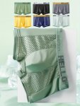 6PCS Men's Mesh Antibacterial Underwear Casual Boxer Briefs Shorts Breathable Comfy Stretchy Boxer Trunks Sports Shorts