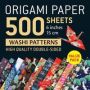 Origami Paper 500 Sheets Japanese Washi Patterns 6   15 Cm   - Double-sided Origami Sheets With 12 Different Designs   Instructions For 6 Projects Included     Notebook / Blank Book