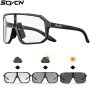 Scvcn Cycling Glasses Photochromic Sports Glasses 1 Lens Classic Racing Bicycle Glasses Riding Driving Fishing Running Golf Beach Glasses