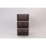 Addis 3 Drawer Slimline Storage Unit Smokey