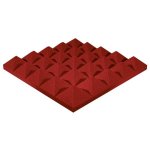 Acoustic Panel Pyramidfoam 500X500MM Red