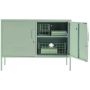 Steel Swing Door Tv Stand Locker Lowdown Storage Cabinet - Matcha Green