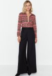 Wide Leg Trousers - Black