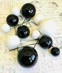 Faux Balls Pack Of 10 5 White + 5 Black