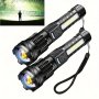 Anyice 2PCS Super Bright LED Flashlights - USB Rechargeable 7 Modes Zoomable Long-lasting Battery Ideal For Outdoor Hiking & Camping