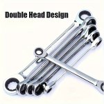12-IN-1 Heavy-duty Ratchet Wrench - Chrome Vanadium Steel Double-headed & Reversible For Diy And Industrial Use