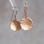 Vintage Round Shape Hammer Pattern Dangle Earrings Cute Simple Style Zinc Alloy Jewelry Daily Casual