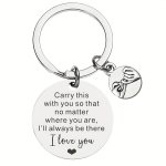 No Matter Where You Are I Love You Keychain Anniversary Birthday Gift Key Chain Rings For Him Her Couple Boyfriend Girlfriend Wi
