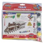 3D Wood And Paint Project Train