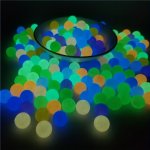 100PCS 6MM Luminous Multicolor Loose Beads For Diy Bracelets Necklaces Pendants Christmas Decorations Jewelry Making Small Busin