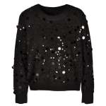 Sequin Knit Top - Black Free